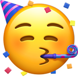 Partying face emoji